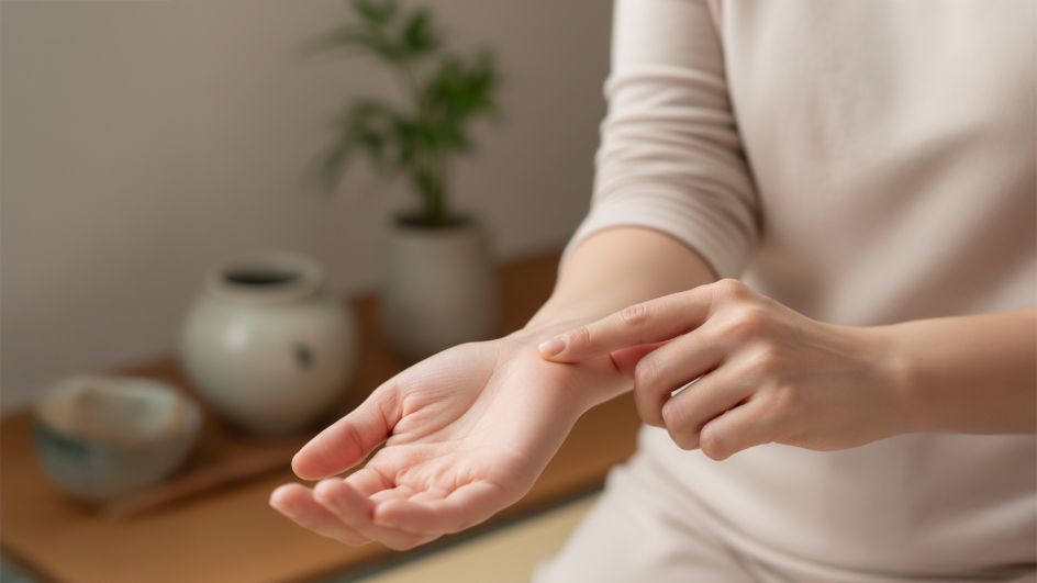 手軽に押せる更年期に効くツボ【手】