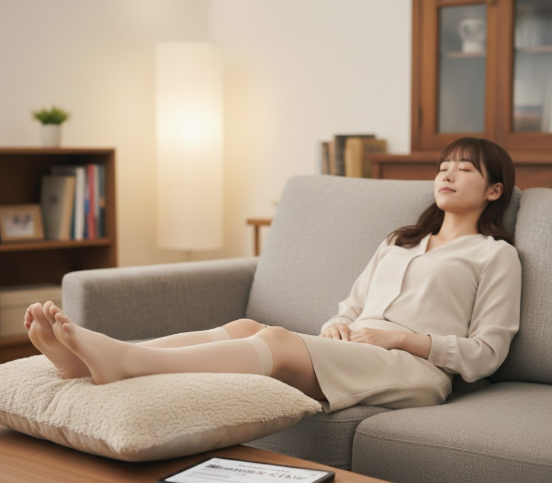 物理的に足を高くして休むテクニック